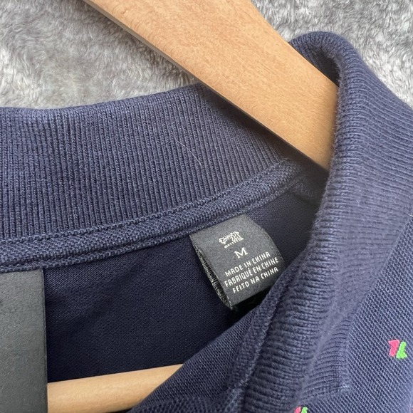 Scotch & Soda Men's Size Medium Blue Cotton Short Sleeve Polo Shirt Pattern - Picture 3 of 6